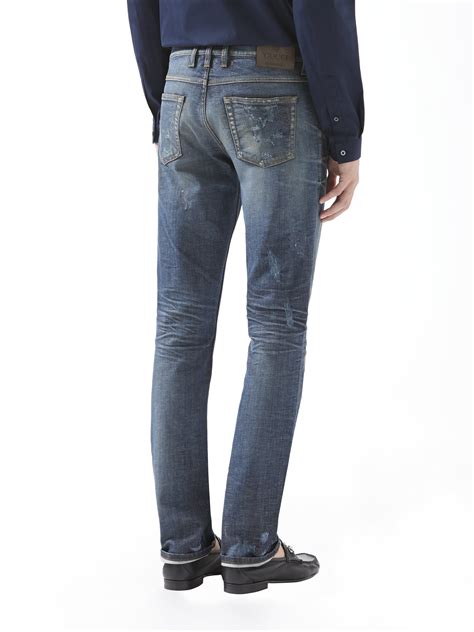 gucci men's slim denim|gucci men's skinny jeans.